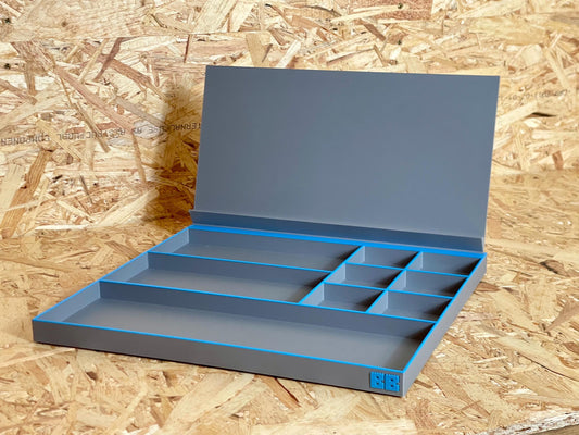 BRICK BUDDY™ TECH – Modular Building Tray | Eco-Friendly Organiser With Removable Guide Stand