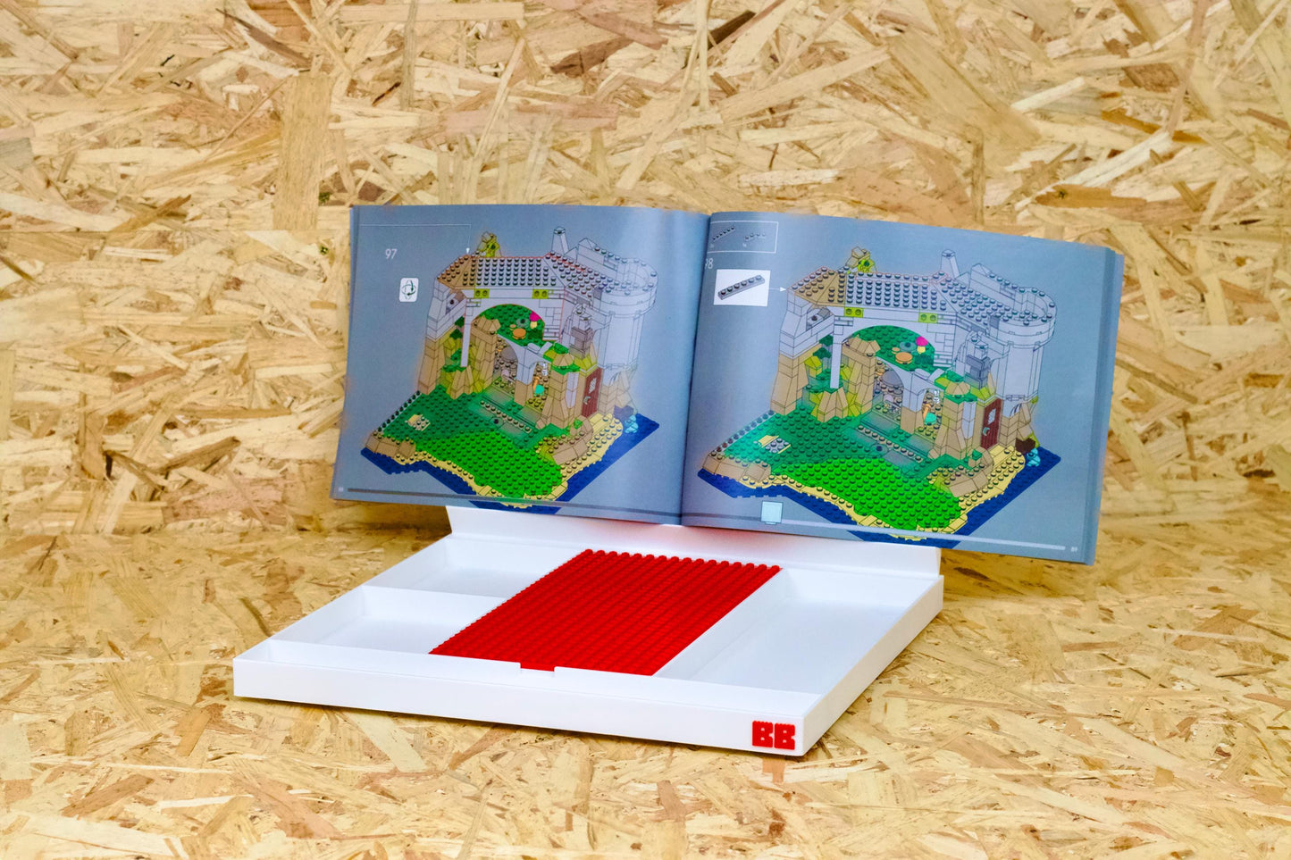 BRICK BUDDY™ XL – Modular Building Tray | Eco-Friendly Organiser With Removable Guide Stand